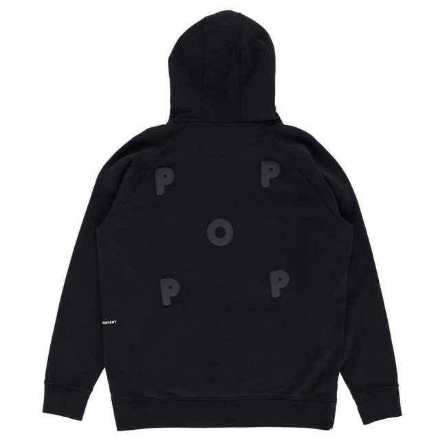 POP TRADING COMPANY " PUFFED LOGO SWEAT IN BLACK "