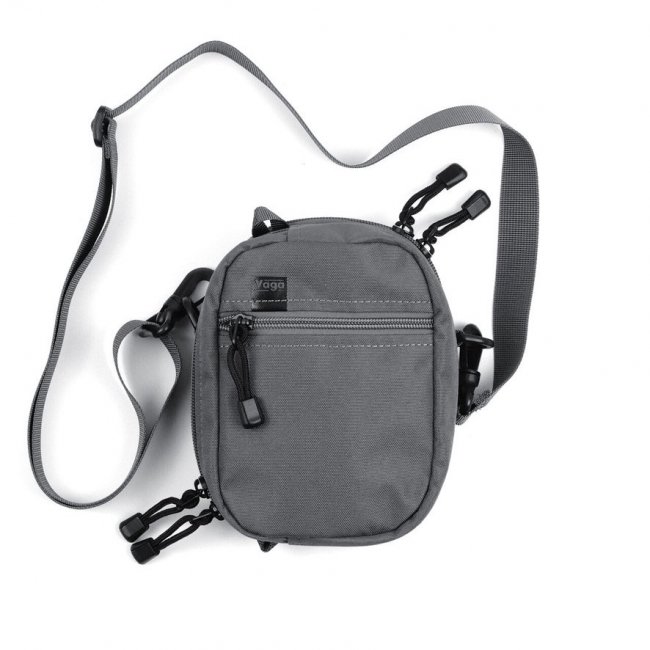 VAGA " DOUBLE POUCH " GRAPHITE UNICOLOR 