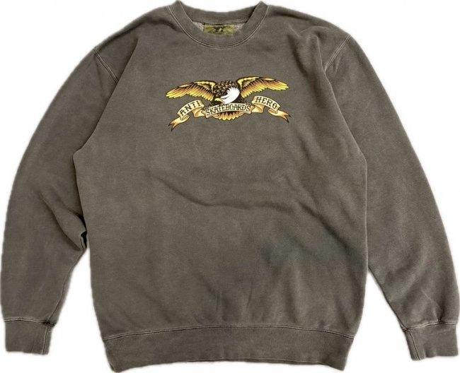 ANTIHERO " EAGLE PIGMENT DYE PREMIUM CREWNECK " BLACK