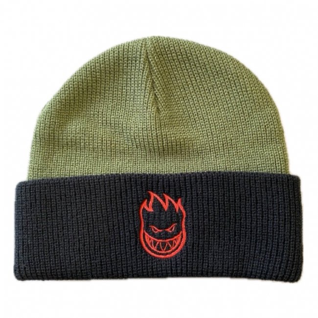 SPITFIRE " BIGHEAD CUFF BEANIE " OLIVE/ BLACK