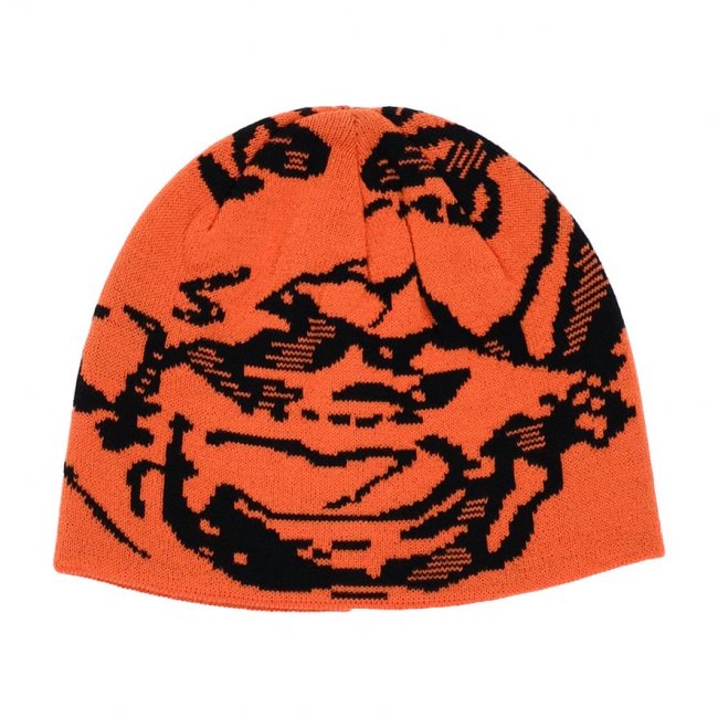 QUASI " SAFET SKULL CAP BEANIE " ORANGE