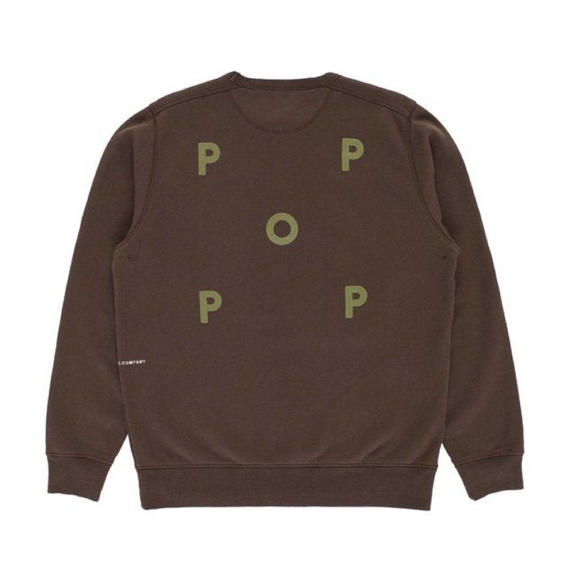 POP TRADING COMPANY " LOGO CREWNECK SWEAT IN DELICIOSO "