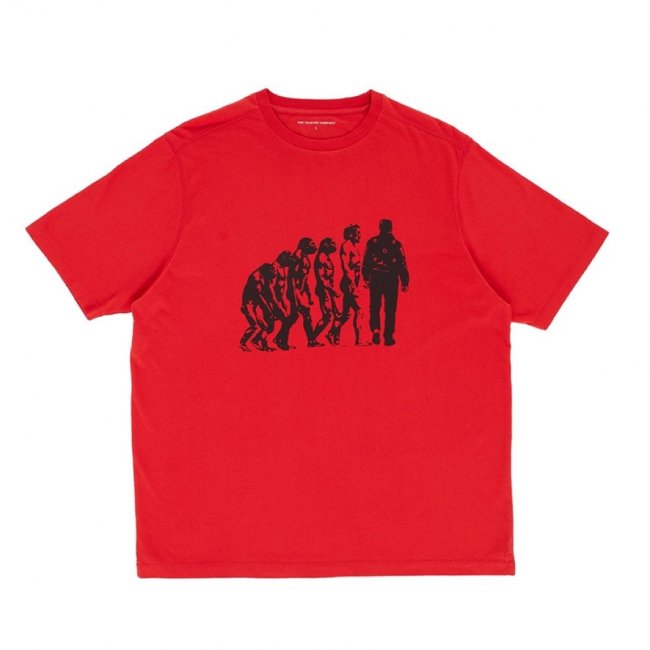 POP TRADING COMPANY " EVOLUTION T-SHIRT IN GOJI BERRY " 