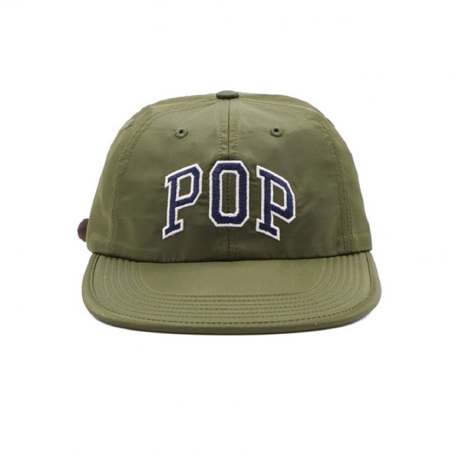 POP TRADING COMPANY " ARCH SIXPANEL FLEXFOAM HAT IN OLIVE " 