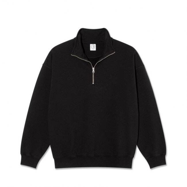 POLAR " FRANKIE HALF ZIP SWEATSHIRT " BLACK