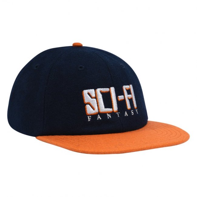 SCI-FI FANTASY " DISPLAY HAT " NAVY/ ORANGE