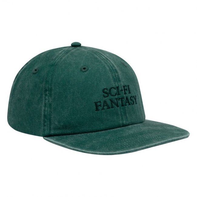 SCI-FI FANTASY " WASHED LOGO HAT " GREEN