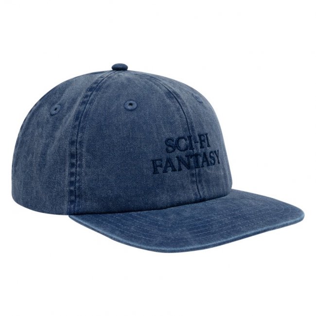 SCI-FI FANTASY " WASHED LOGO HAT " NAVY