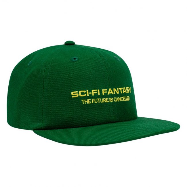 SCI-FI FANTASY " FUTURE IS CANCELLED HAT " GREEN