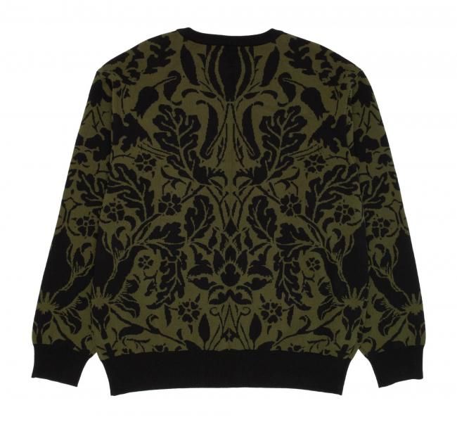 GX1000 ニットセーター M GX1000 JACQUARD ZK SWEATER / BROWN (ジーエックスセン