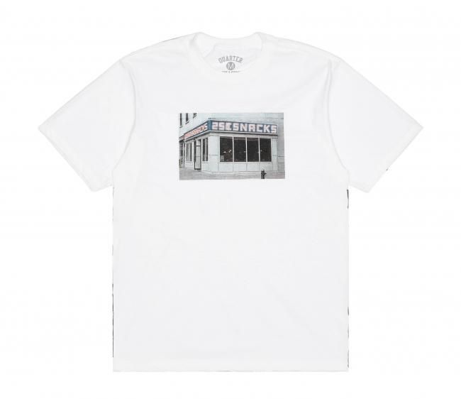 QUARTER SNACKS " DINER TEE " WHITE