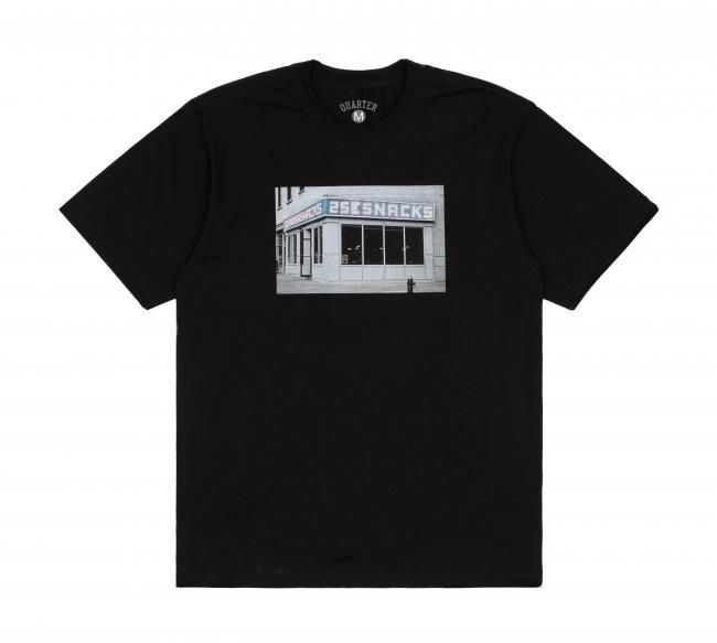 QUARTER SNACKS " DINER TEE " BLACK