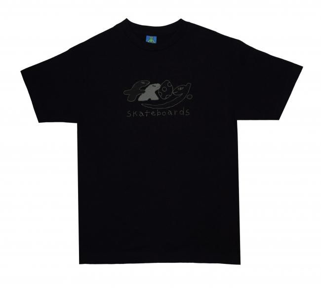 FROG " DINO LOGO T- SHIRT " BLACK
