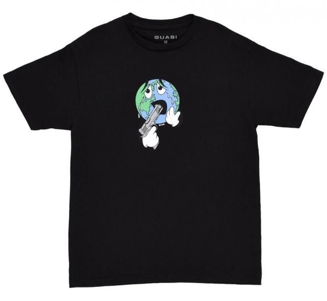 QUASI " SMALL WORLD TEE " BLACK