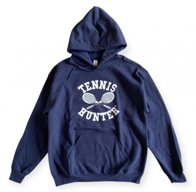 BOBBY PULEO " TENNIS HUNTER  HOODIE " WHITE / NAVY 
