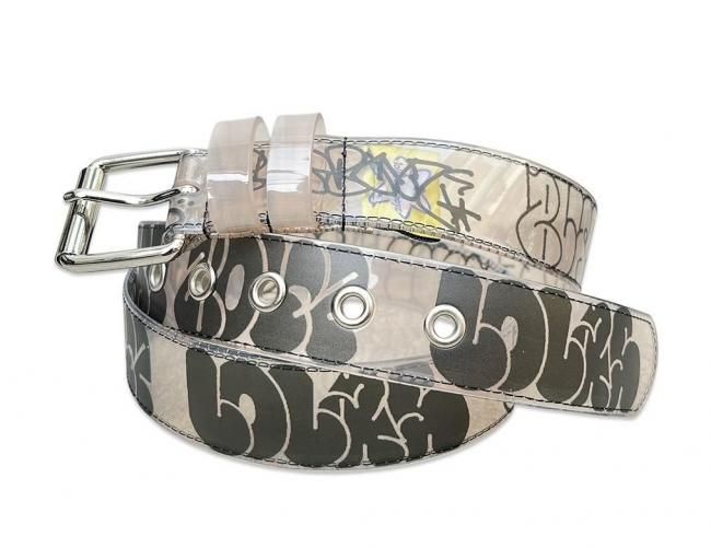 LOLA'S "BLUEBOYZ  LOLA'S THROW UP PVC BELT " DIRTY CLEAR