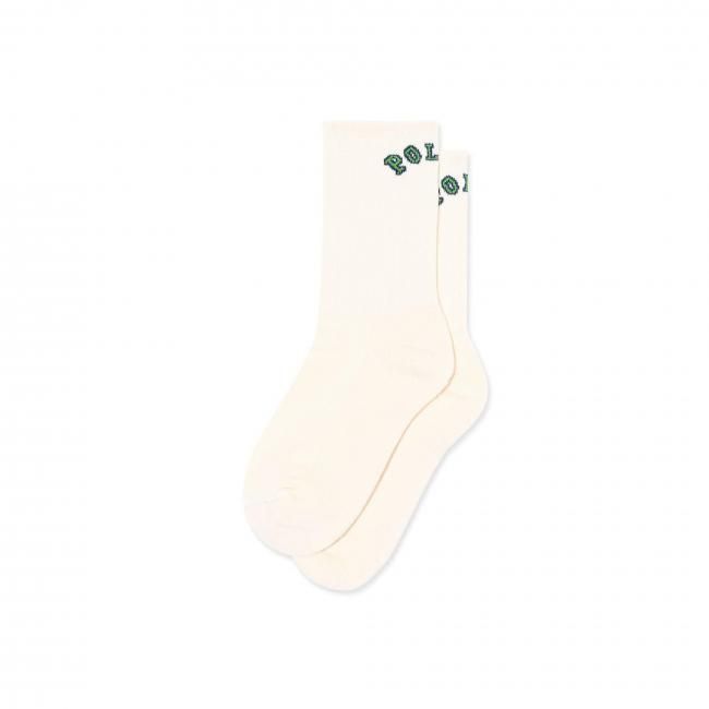 POLAR "COLLEGE LOGO SOCKS " CLOUD WHITE