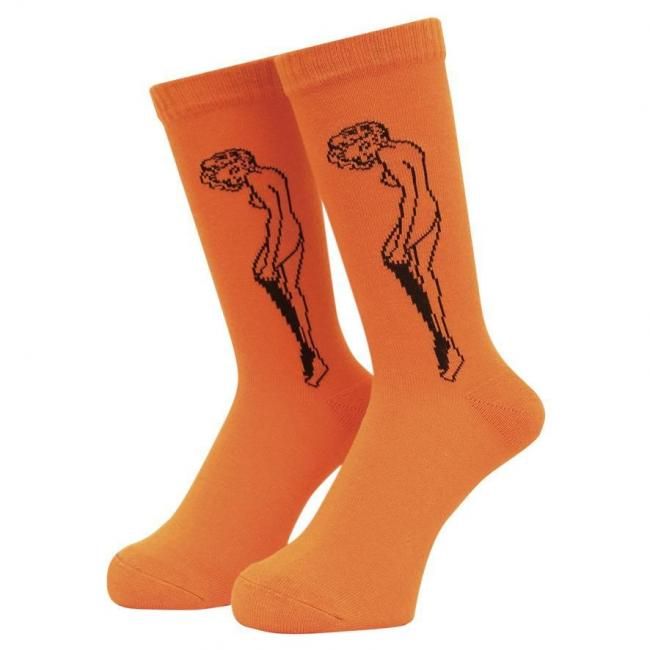 WHIMSY " CATHIE SOCKS " ORANGE