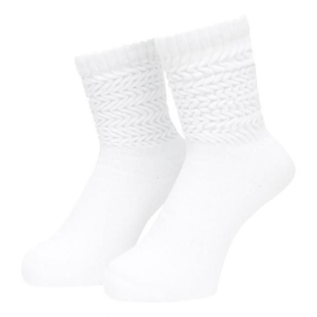 WHIMSY " LOOSE GAUGE RIB SOCKS " WHITE
