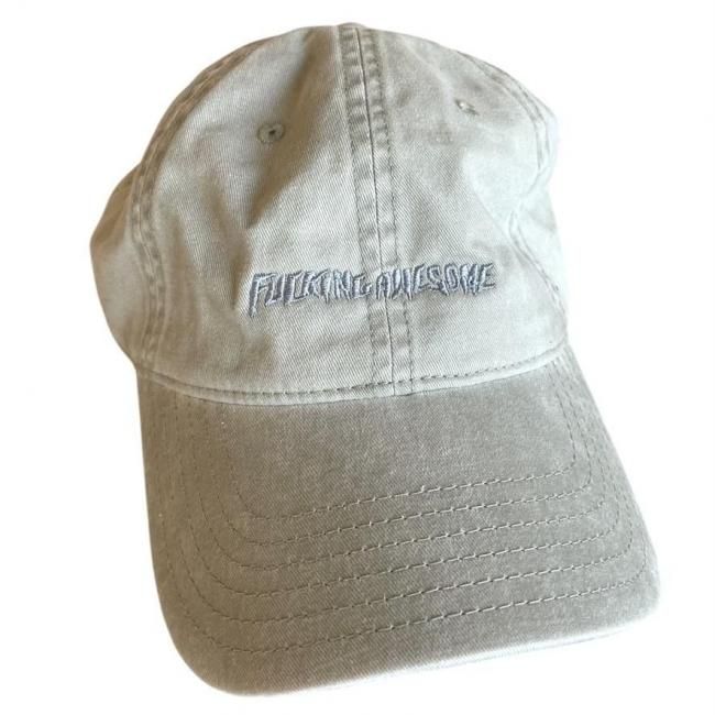 FUCKING AWESOME " TONAL LITTLE STAMP LOGO HAT "  STONE