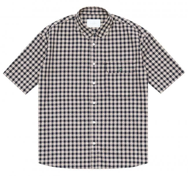 WHIMSY " STITCHED GINGHAM S/S SHIRT " NAVY