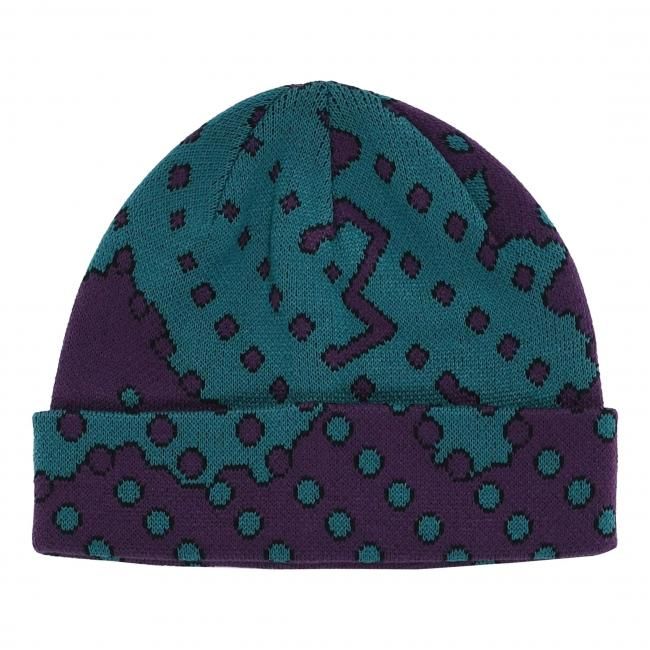 QUASI " DITHER BEANIE " EGGPLANT