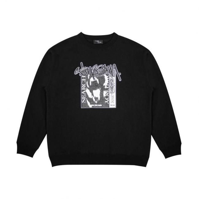 TIMESCAN " SEARCH & DESTROY CREWNECK " BLACK