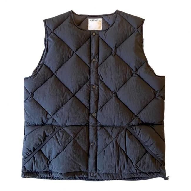 PAPERSKY "MIDDDLE LAYER DOWN VEST" BLACK 