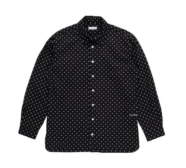 POP TRADING COMPANY " POLKADOT SHIRT IN BLACK/ WHITE " 