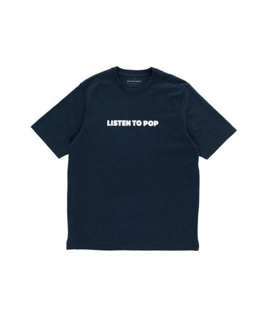 POP TRADING COMPANY " SKATEMUZIK T-SHIRT IN NAVY " 