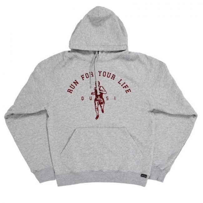 QUASI " RUN HOODIE " HEATHER GREY