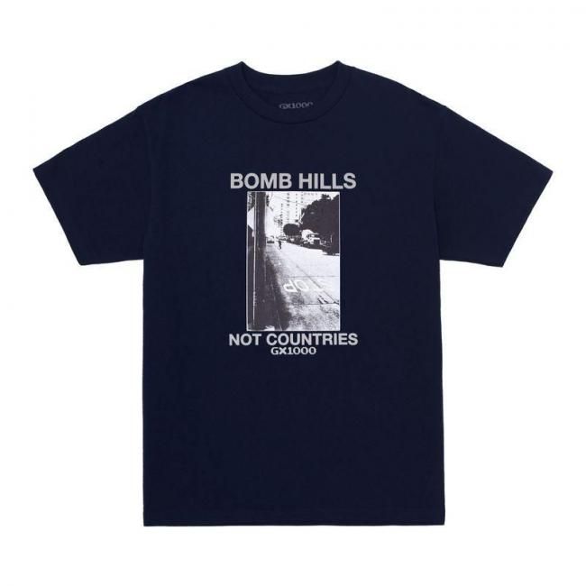 GX1000 " BOMB HILLS NOT COUNTRIES TEE " NAVY