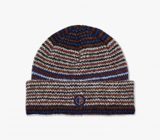 POLAR " GEORGE BEANIE " BLUE/ ORANGE