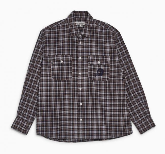 LASTRESORT AB " DANE FLANNEL " GREY/ BROWN