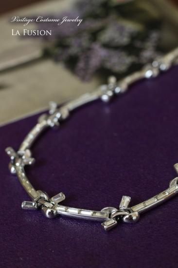 Trifari＊トリファリ ラインストーンリボンのヴィンテージネックレス