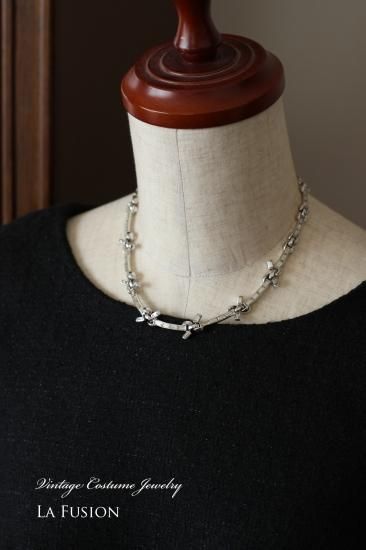 Trifari＊トリファリ ラインストーンリボンのヴィンテージネックレス
