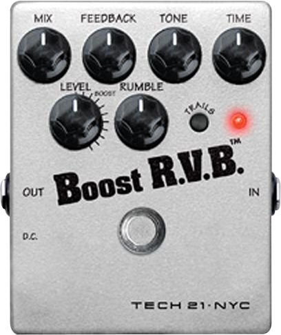 Tech 21 RVB-T Boost R.V.B. with Trails Analog Reverb Emulator -  エフェクター専門店【EffectorShop.com】