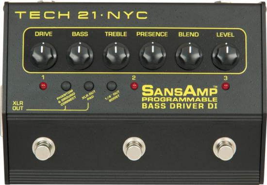 Tech 21 SansAmp 3-Channel Programmable Bass Driver DI