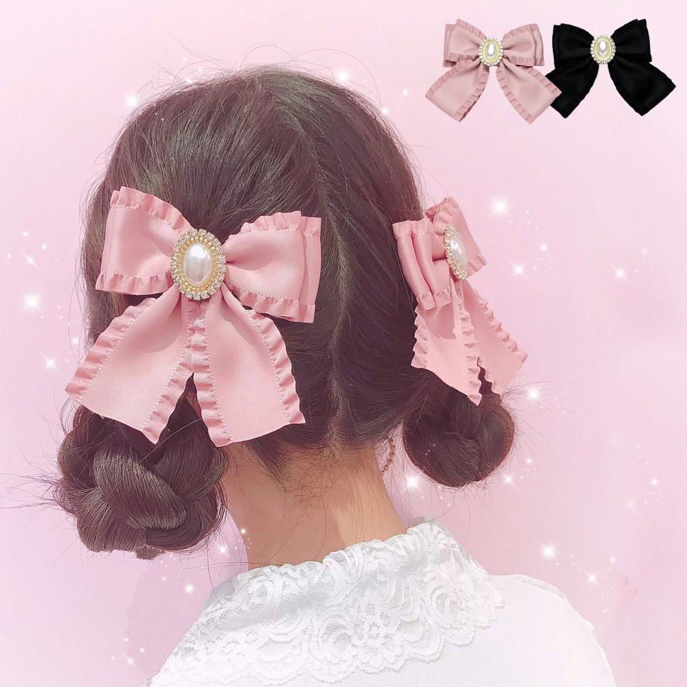 フリルwリボンパールビジューヘアクリップ Moca Tokyo Online Shop フリルwリボンパールビジューヘアクリップ Moca Tokyo Online Shop