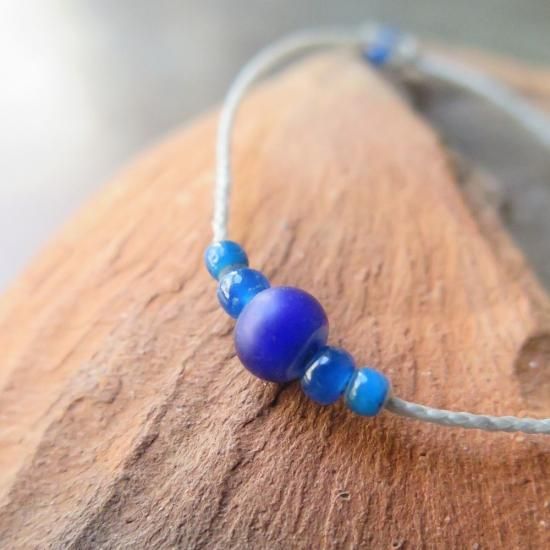 ヴェネチア産　アンティーク　ホワイトハーツ　青 ヴェネチア産 アンティーク ホワイトハーツ 青 ヴェネチアンビーズ