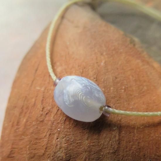 アンティーク RolledGold ルビー色古ガラスのフリーサイズブレスレット