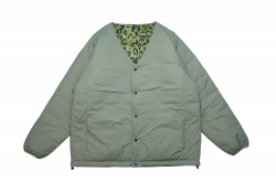 Reversible nyron cardigan カーキ