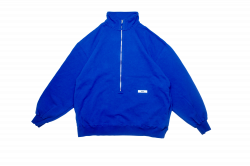 Half zip track jacket ブルー