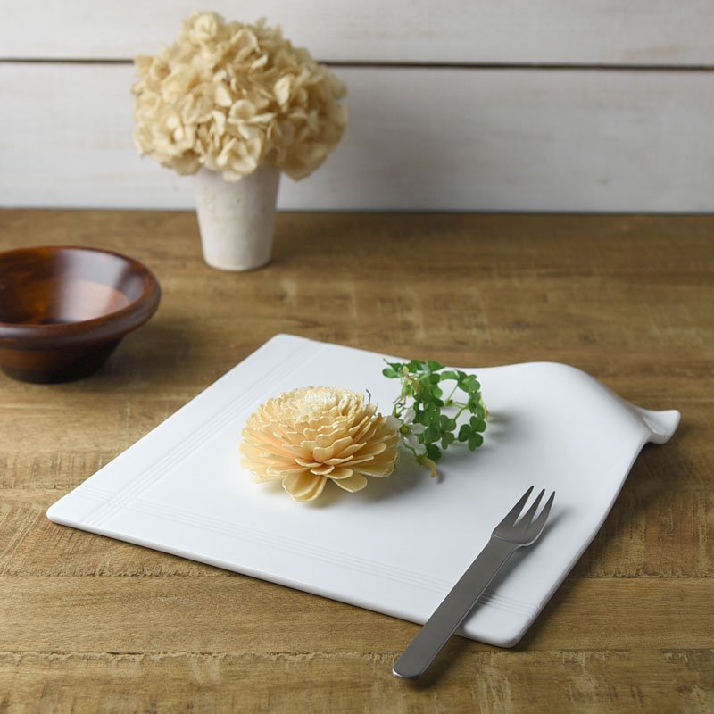 miyama. for DINNER-フォーディナー- 和紙フラットプレート 白磁(裏印無し)[定番] - 業務用食器販売用食器 卸売のやまに