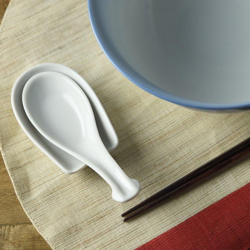 食器 Ren / Eng available 中華レンゲ(受台付き)[定番] - 業務用食器販売用食器 卸売のやまに