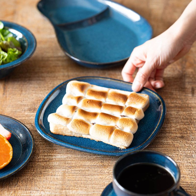 北欧ブルー 深ブルー crust トーストプレート(パン皿)[定番][H7] - 業務用食器販売用食器 卸売のやまに