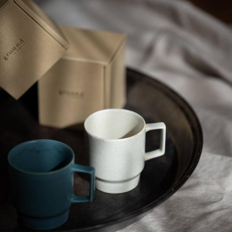 晋山窯ヤマツ ground_grip スタッキングマグカップ オートミル[定番