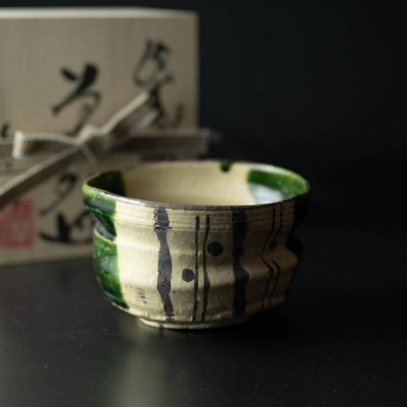 抹茶碗 絵織部【木箱入り】[定番] - 業務用食器販売用食器 卸売