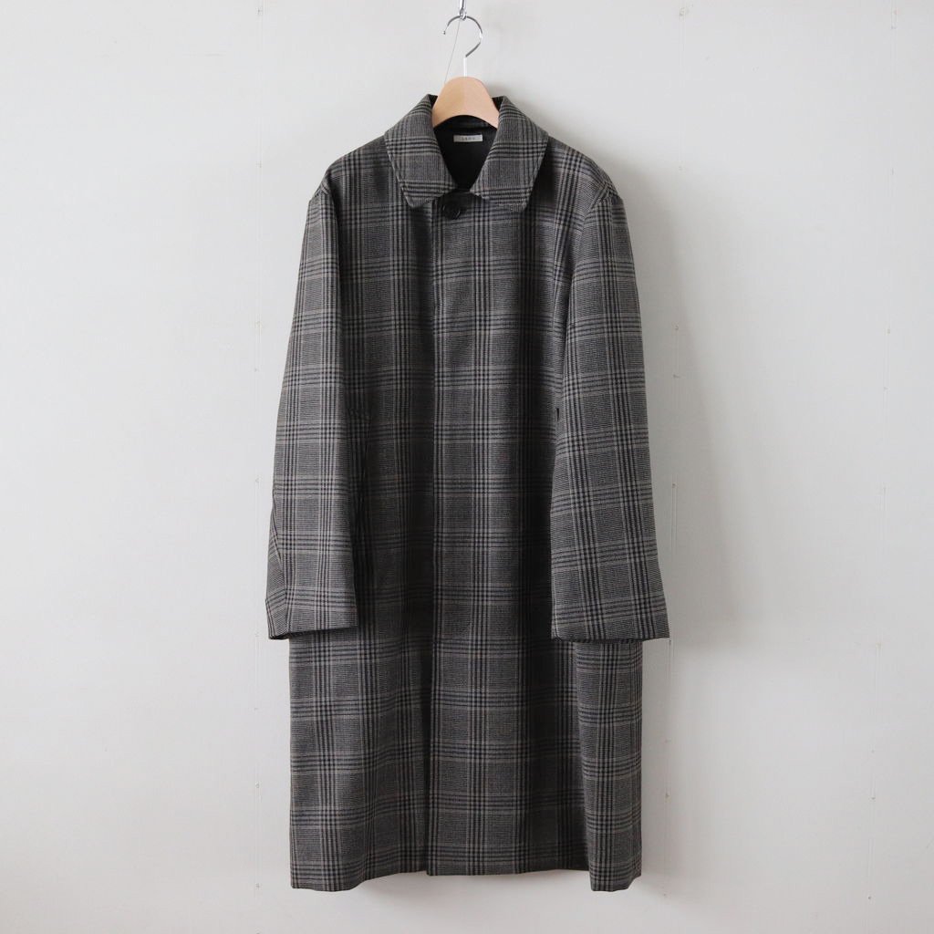 LENO / STAND FALL COLLAR COAT CHARCOAL