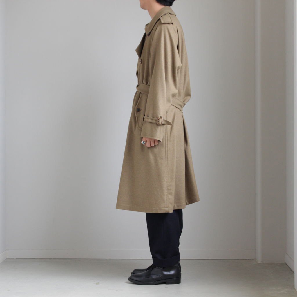 AURALEE WOOL CASHMERE FLANNEL BIG TRENCH - www.brandprobd.com